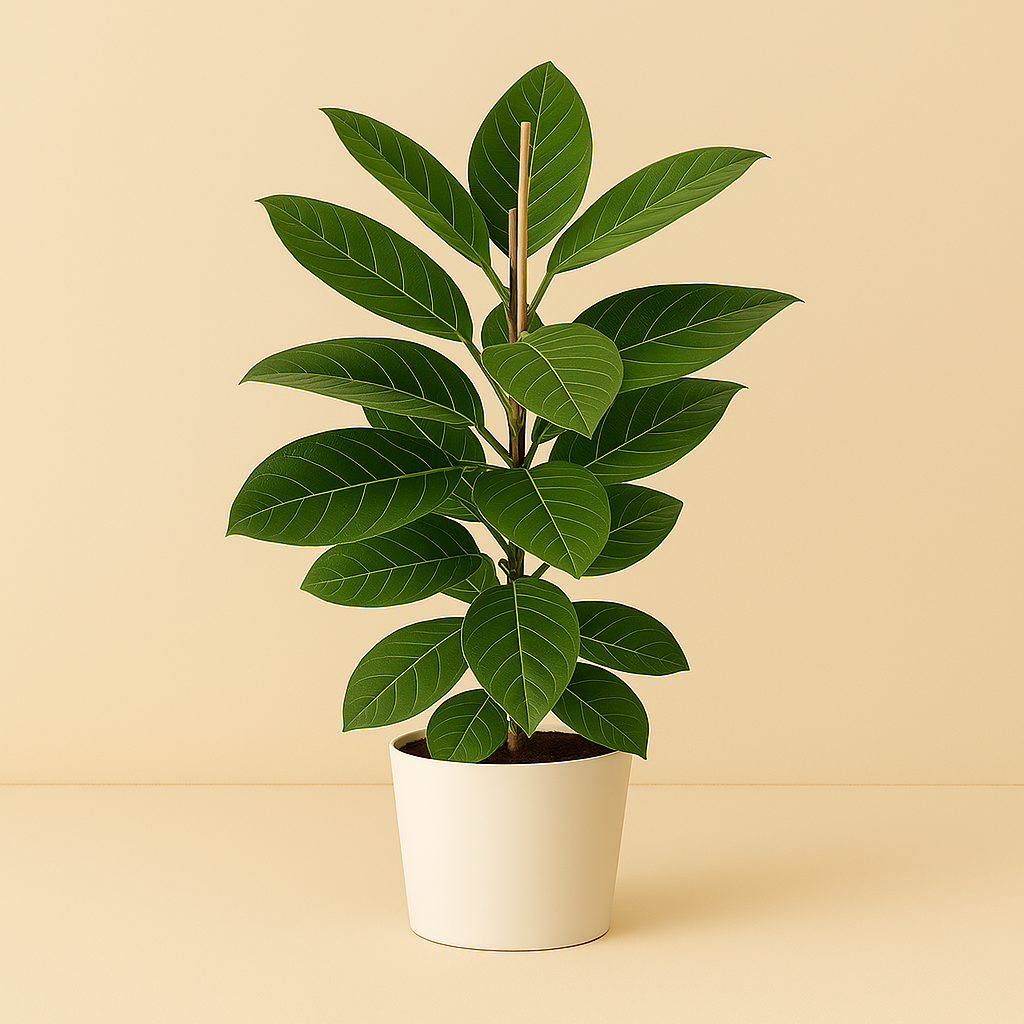 Ficus Benghalensis Roy - 85cm in einem modernen Studio mit modernem Topf