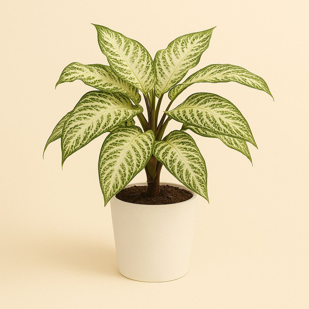 Aphelandra White Wash - 12cm in einem modernen Studio mit modernem Topf