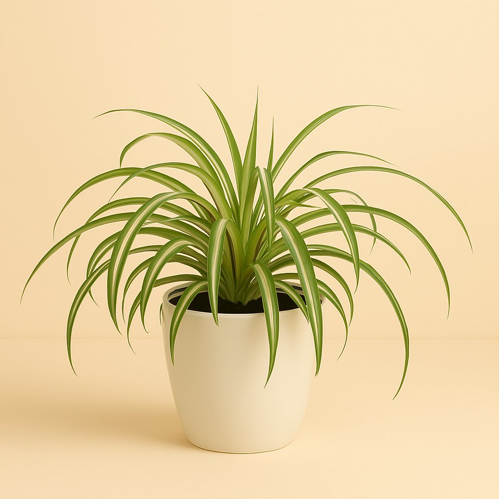 Chlorophytum Comosum Bonnie - 35cm in einem modernen Studio mit modernem Topf