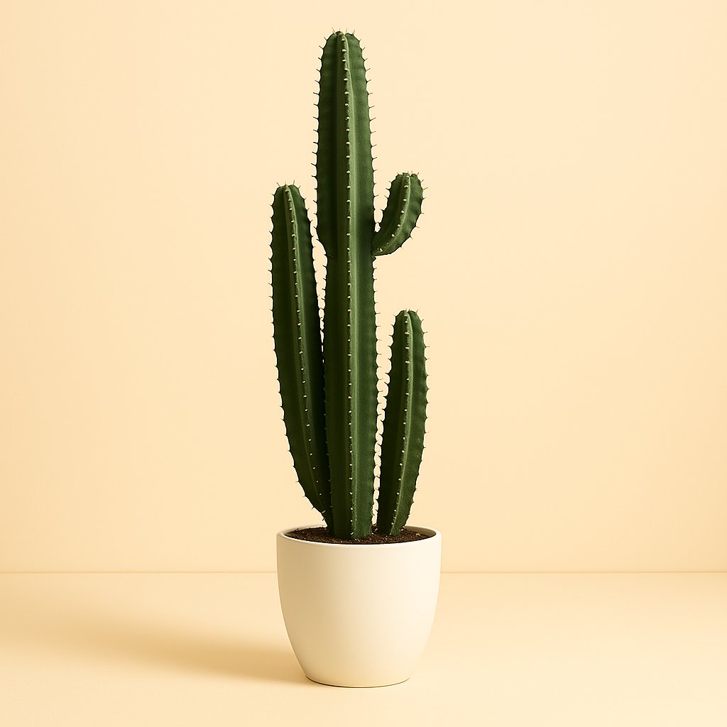 Euphorbia Acrurensis - 95cm in einem modernen Studio mit modernem Topf