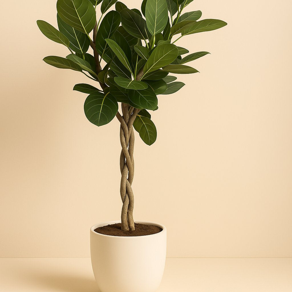 Ficus Benghalensis - 120cm in einem modernen Studio mit modernem Topf