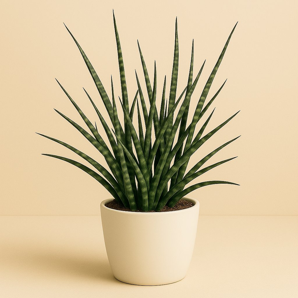 Sansevieria Fernwood Punk - 60cm in einem modernen Studio mit modernem Topf