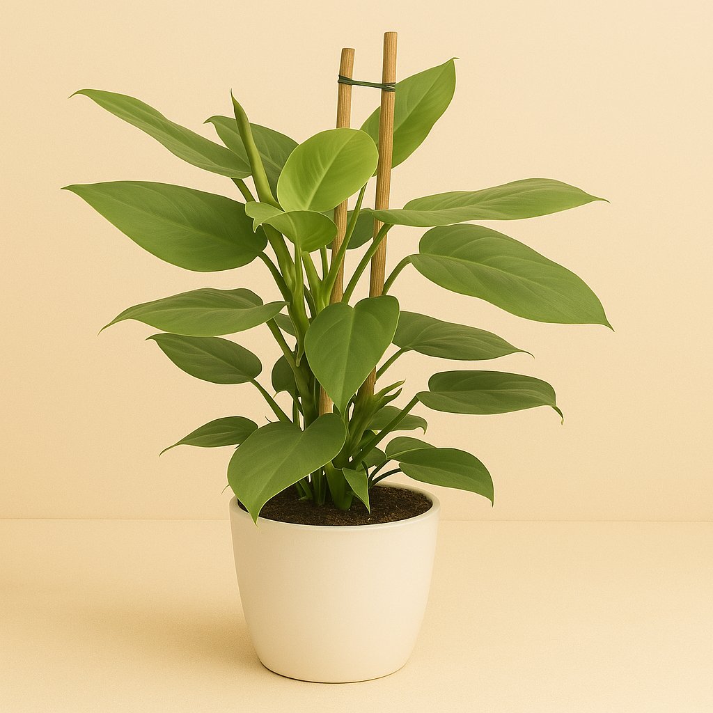Philodendron Grey - 75cm in einem modernen Studio mit modernem Topf