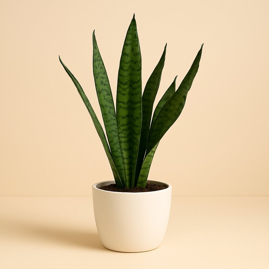 Sansevieria Zeylanica - 60cm in einem modernen Studio mit modernem Topf