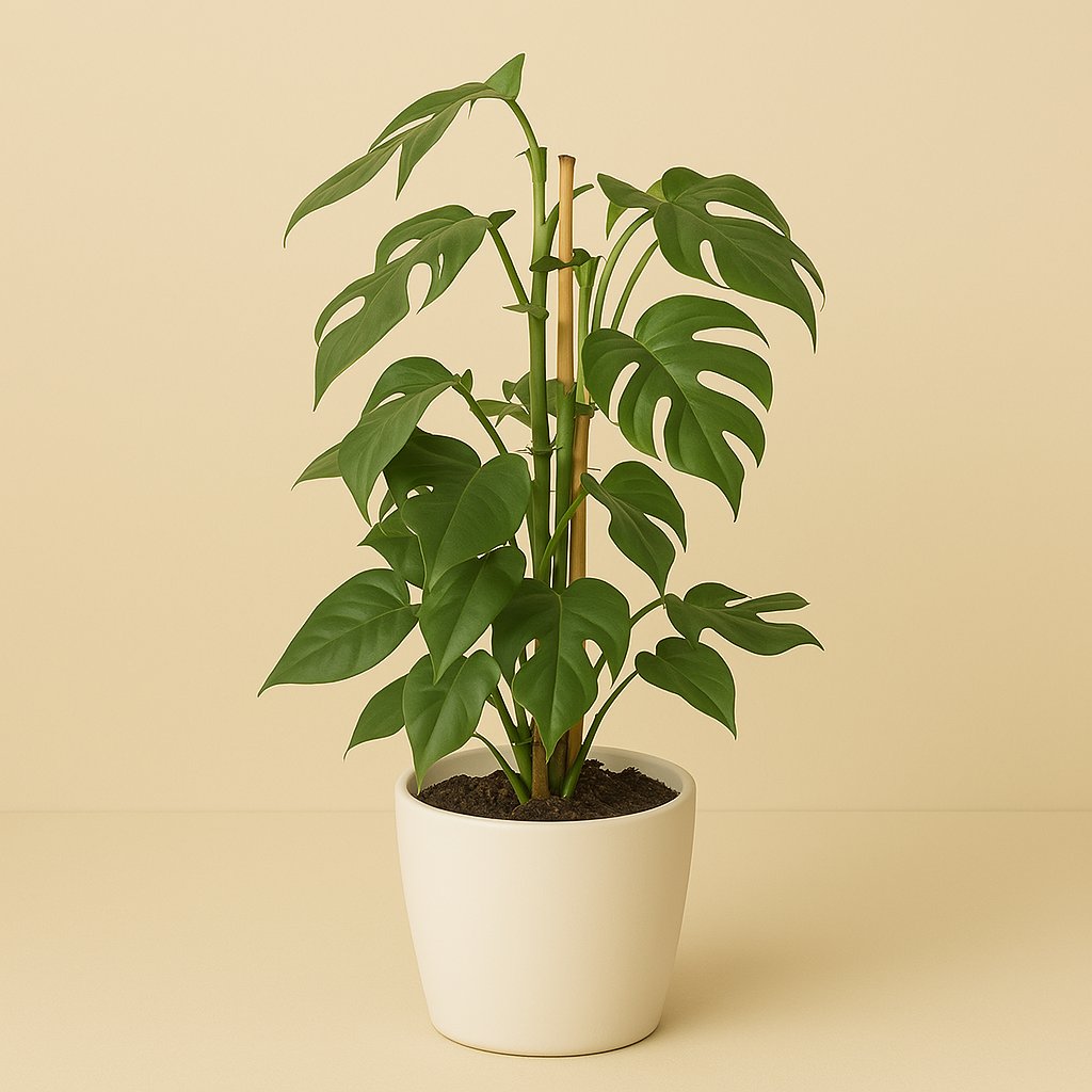 Philodendron Minima Pyramide - 75cm in einem modernen Studio mit modernem Topf