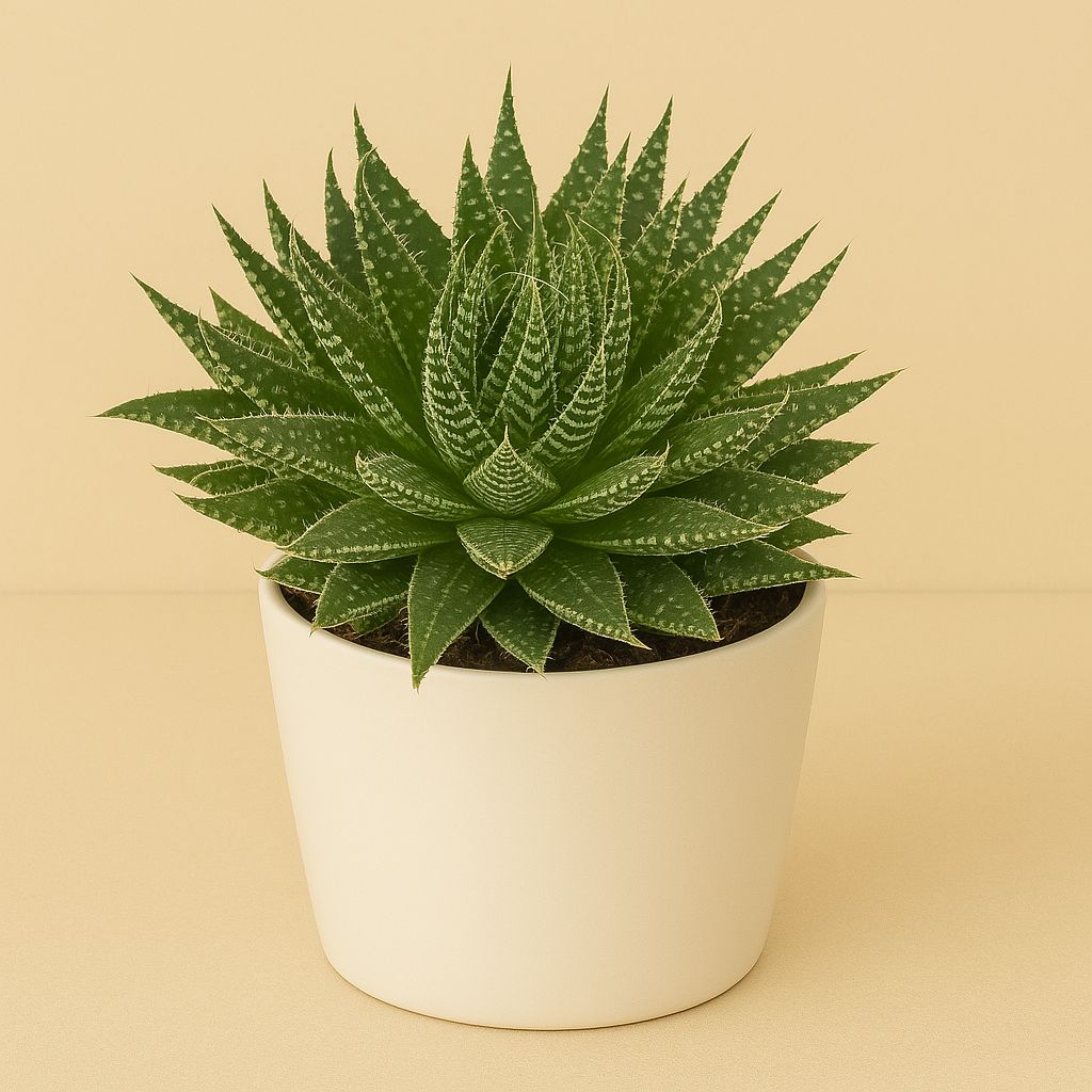 Aloë Aristata - 20cm in einem modernen Studio mit modernem Topf