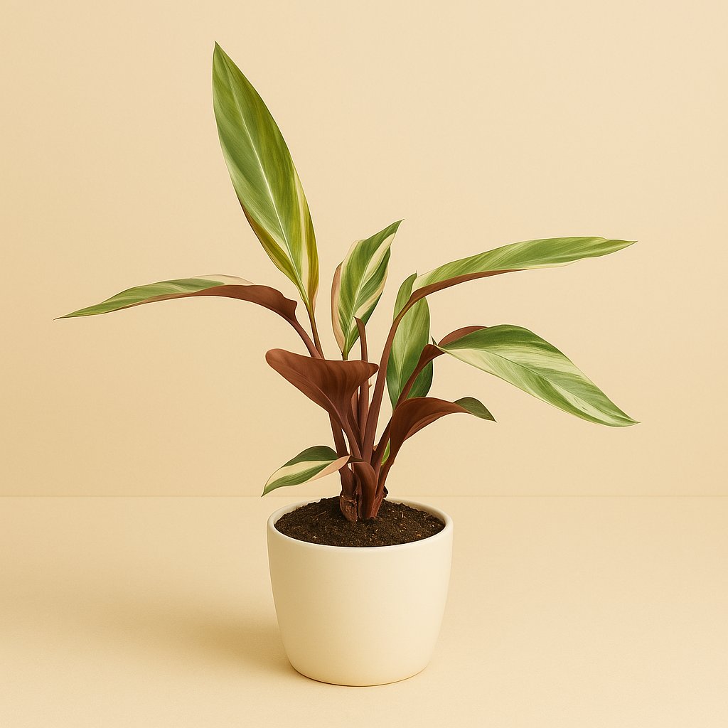 Stromanthe Sanguinea - 18cm in einem modernen Studio mit modernem Topf