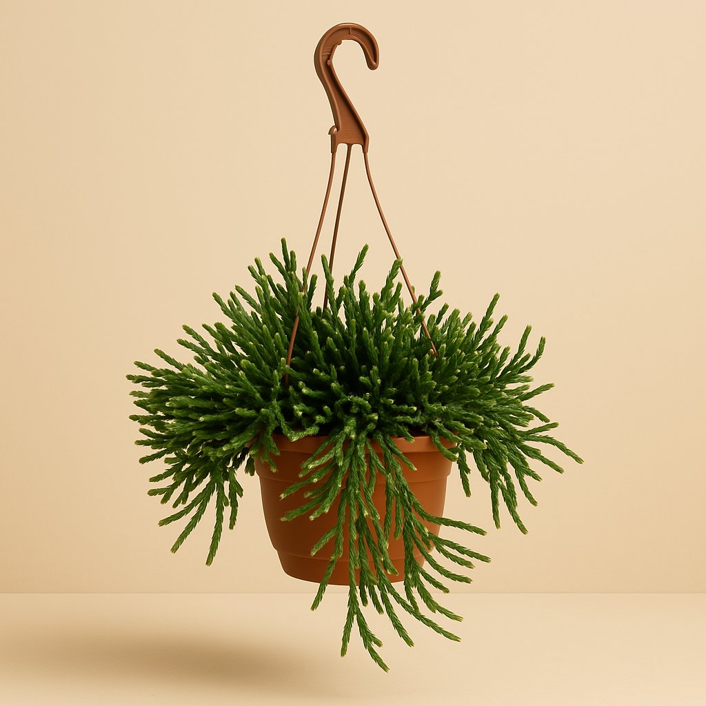 Rhipsalis Ewaldiana - 45cm in einem modernen Studio mit modernem Topf