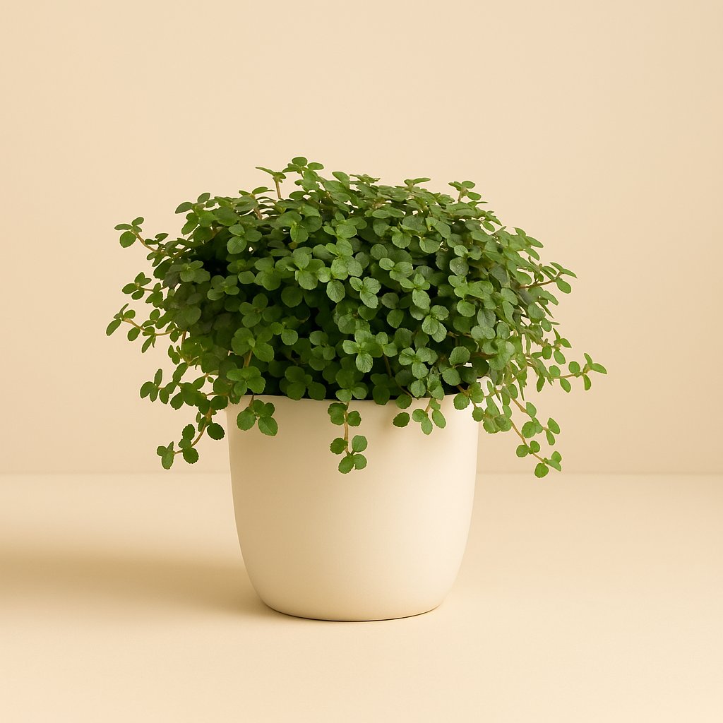 Pilea Glauca - 20cm in einem modernen Studio mit modernem Topf