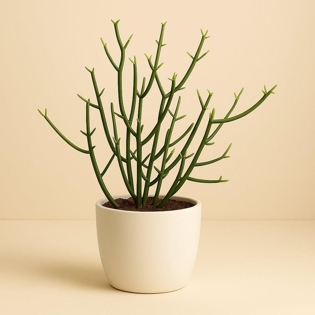 Euphorbia Tirucalli - 30cm in einem modernen Studio mit modernem Topf