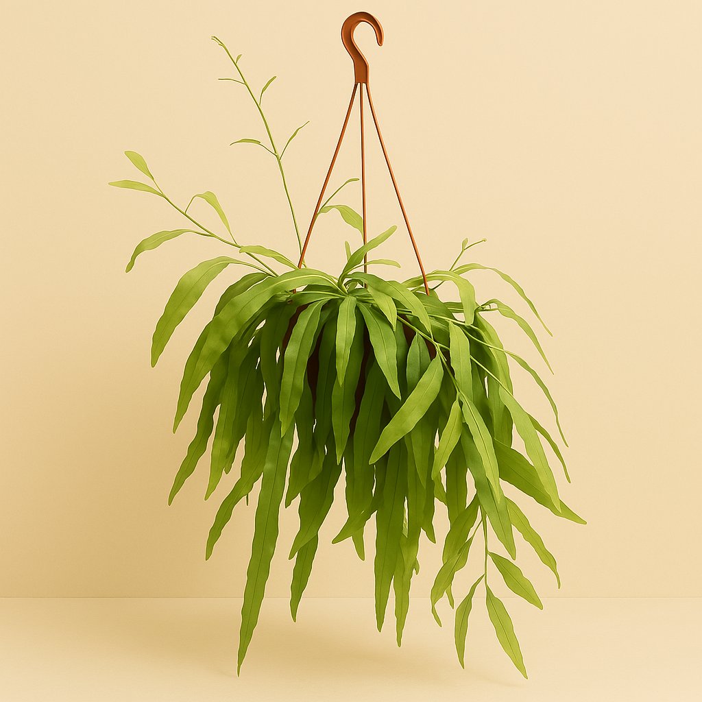 Rhipsalis Red Coral - 50cm in einem modernen Studio mit modernem Topf