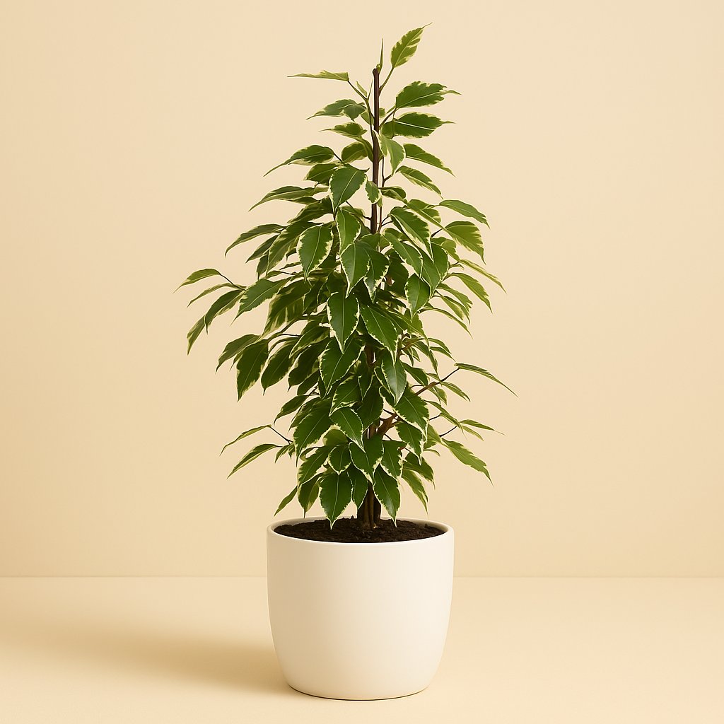 Ficus Benjamina Anastasia - 60cm in einem modernen Studio mit modernem Topf