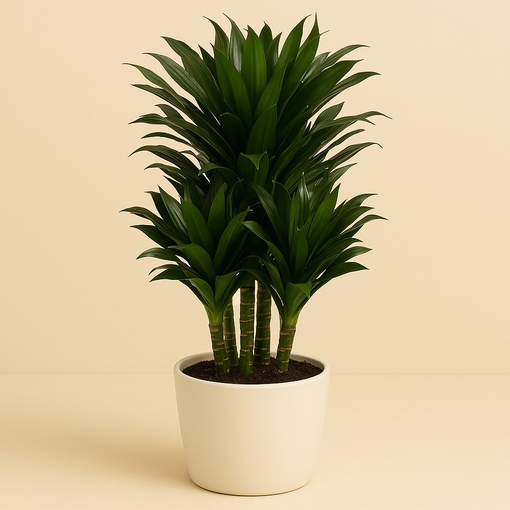 Dracaena Deremensis - 120cm in einem modernen Studio mit modernem Topf