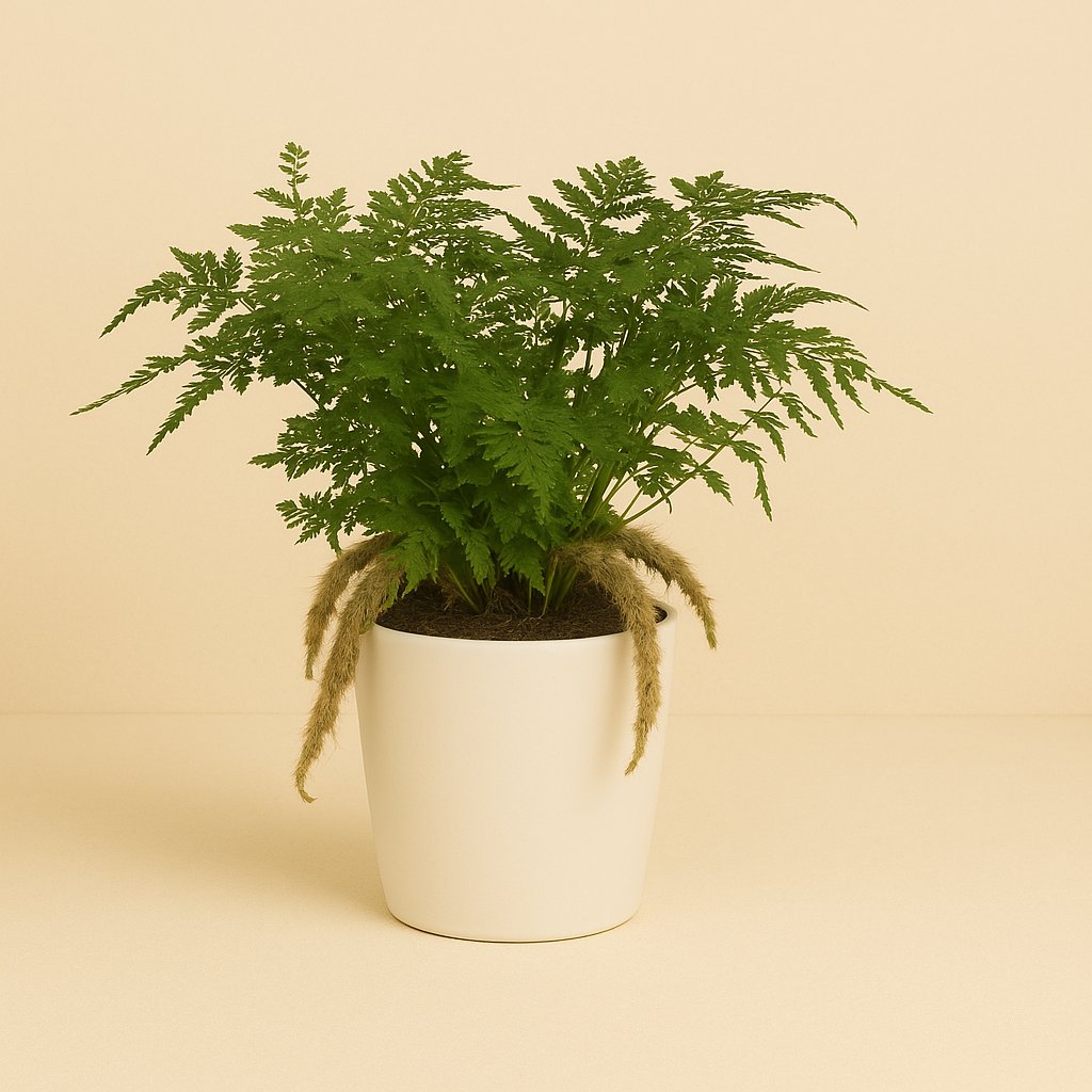 Humata Tyermannii - 30cm in einem modernen Studio mit modernem Topf