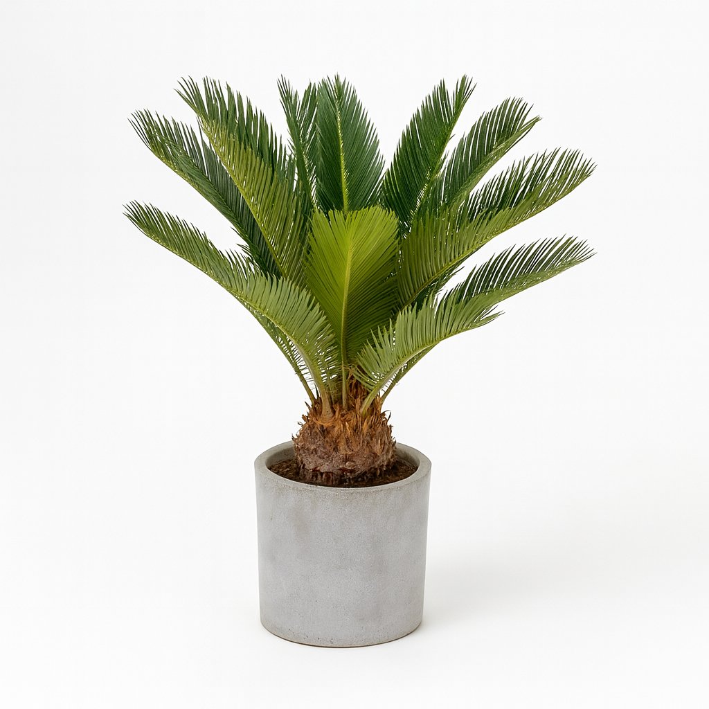 Cycas Revoluta - 60cm in einem modernen Studio mit modernem Topf