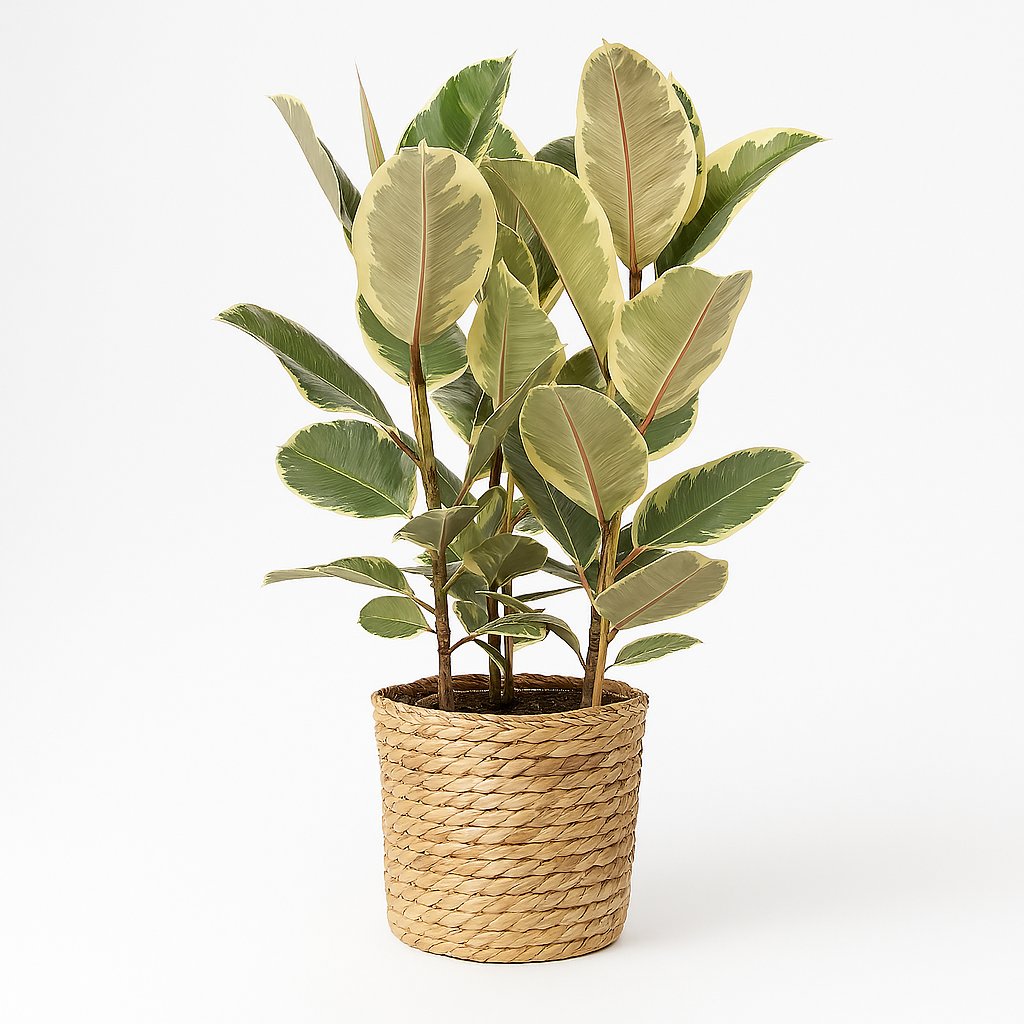 Ficus Tineke - 85cm in einem modernen Studio mit modernem Topf