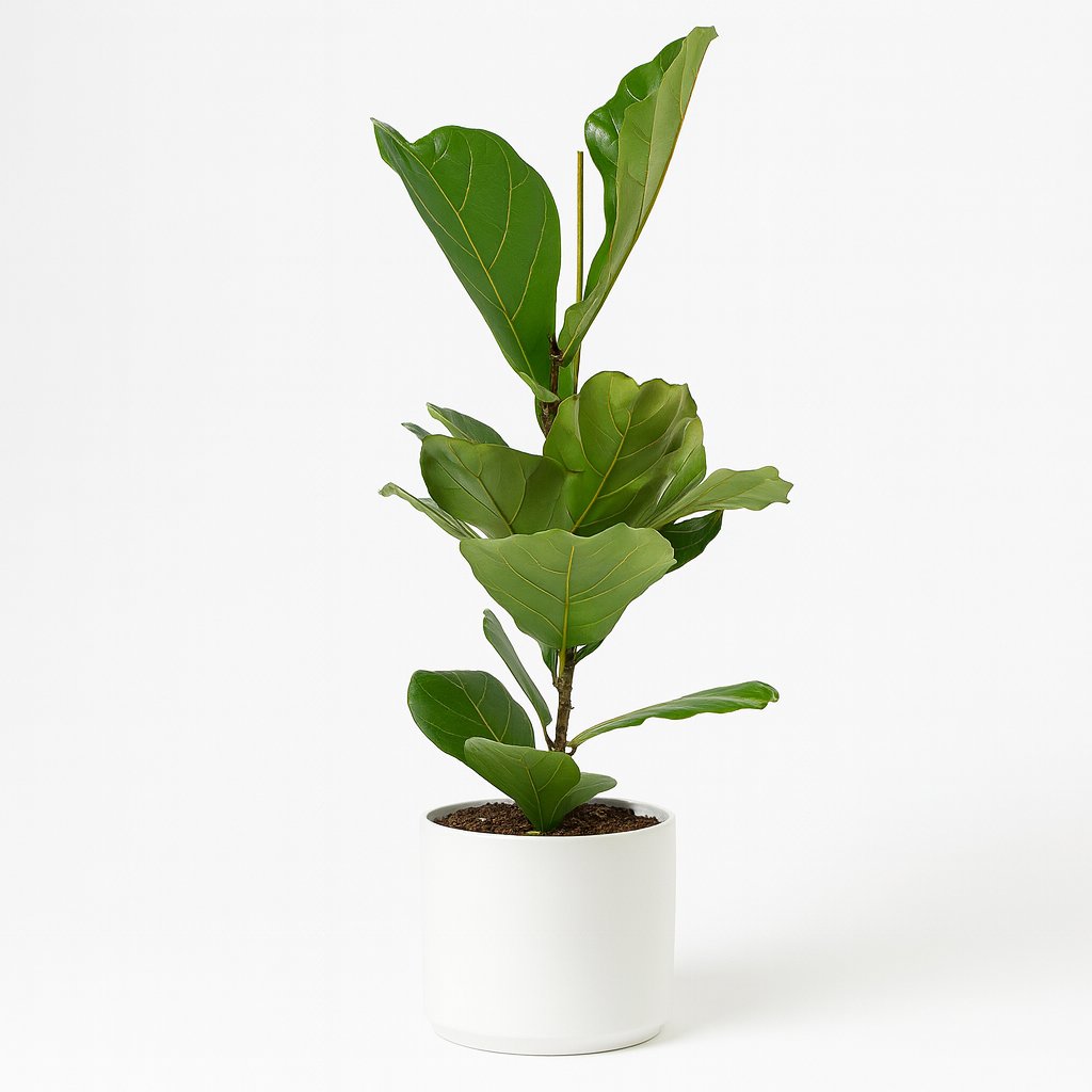 Ficus Lyrata - 60cm in einem modernen Studio mit modernem Topf