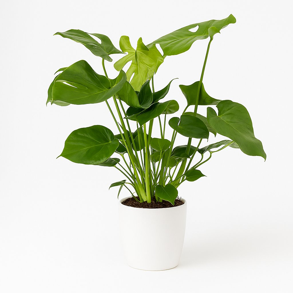 Monstera Deliciosa - 60cm in einem modernen Studio mit modernem Topf