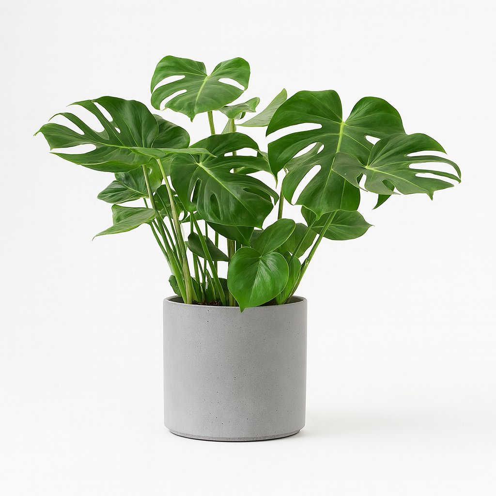 Monstera Deliciosa - 75cm in einem modernen Studio mit modernem Topf