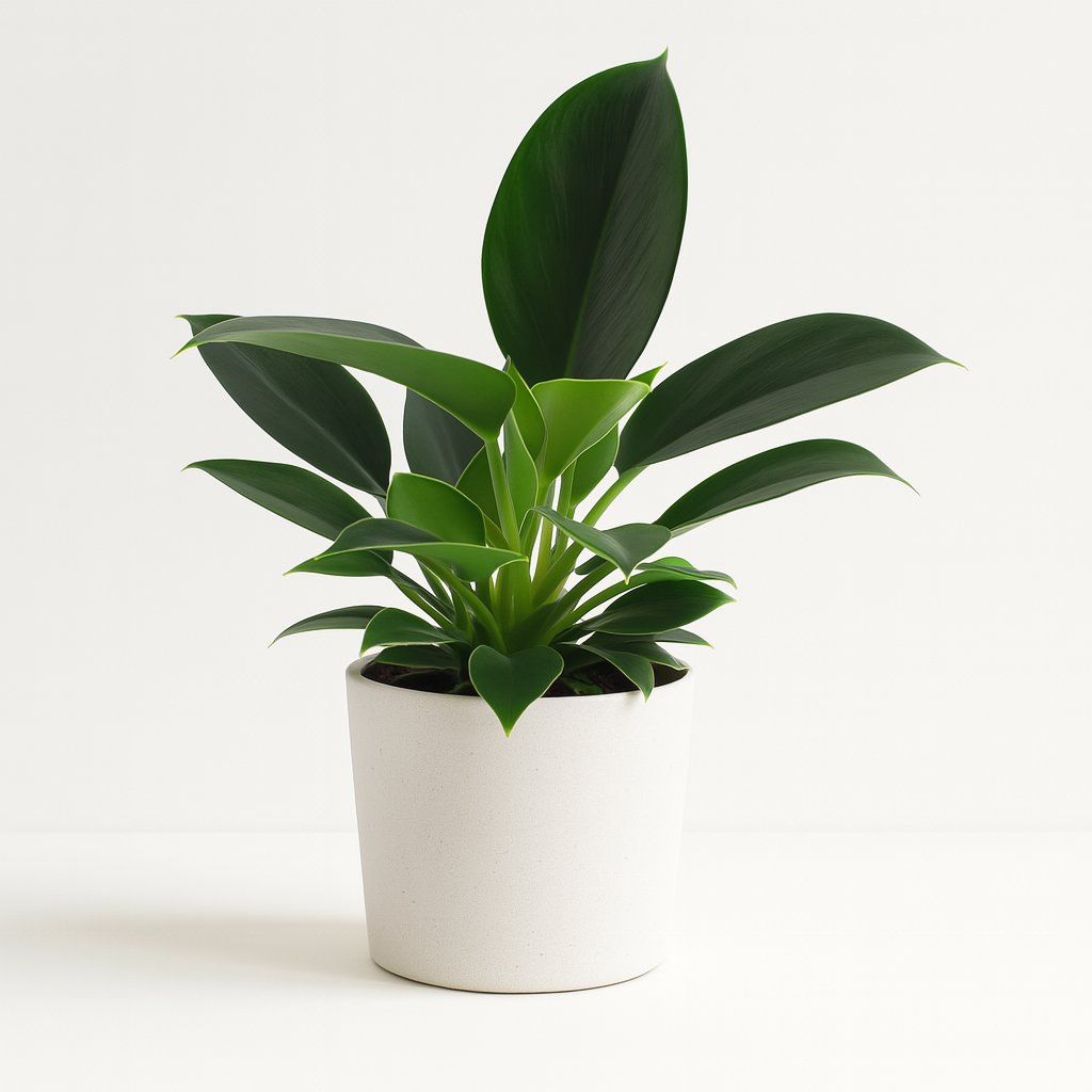 Philodendron Green Princess - 25cm in einem modernen Studio mit modernem Topf