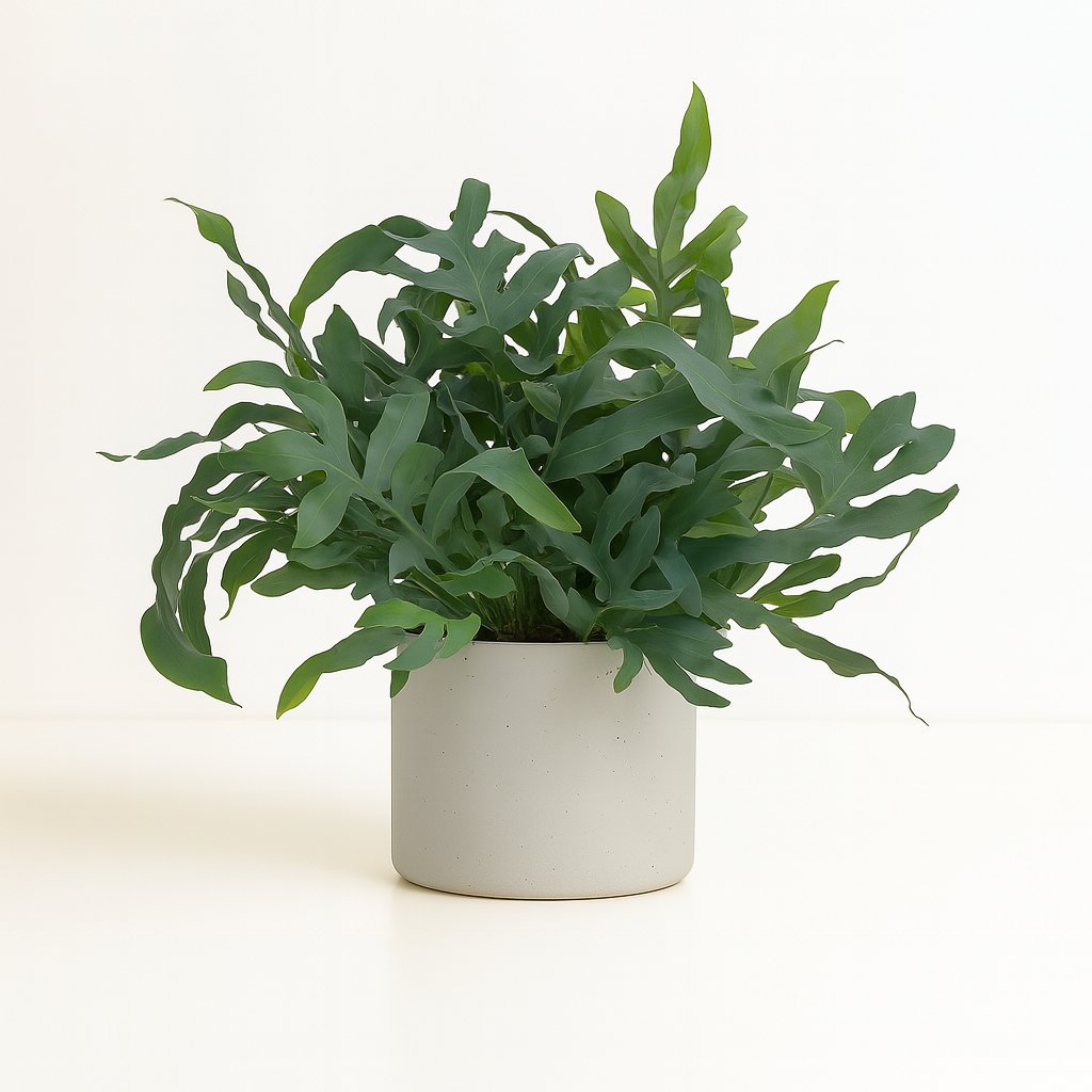 Phlebodium Blue Star - 60cm in einem modernen Studio mit modernem Topf