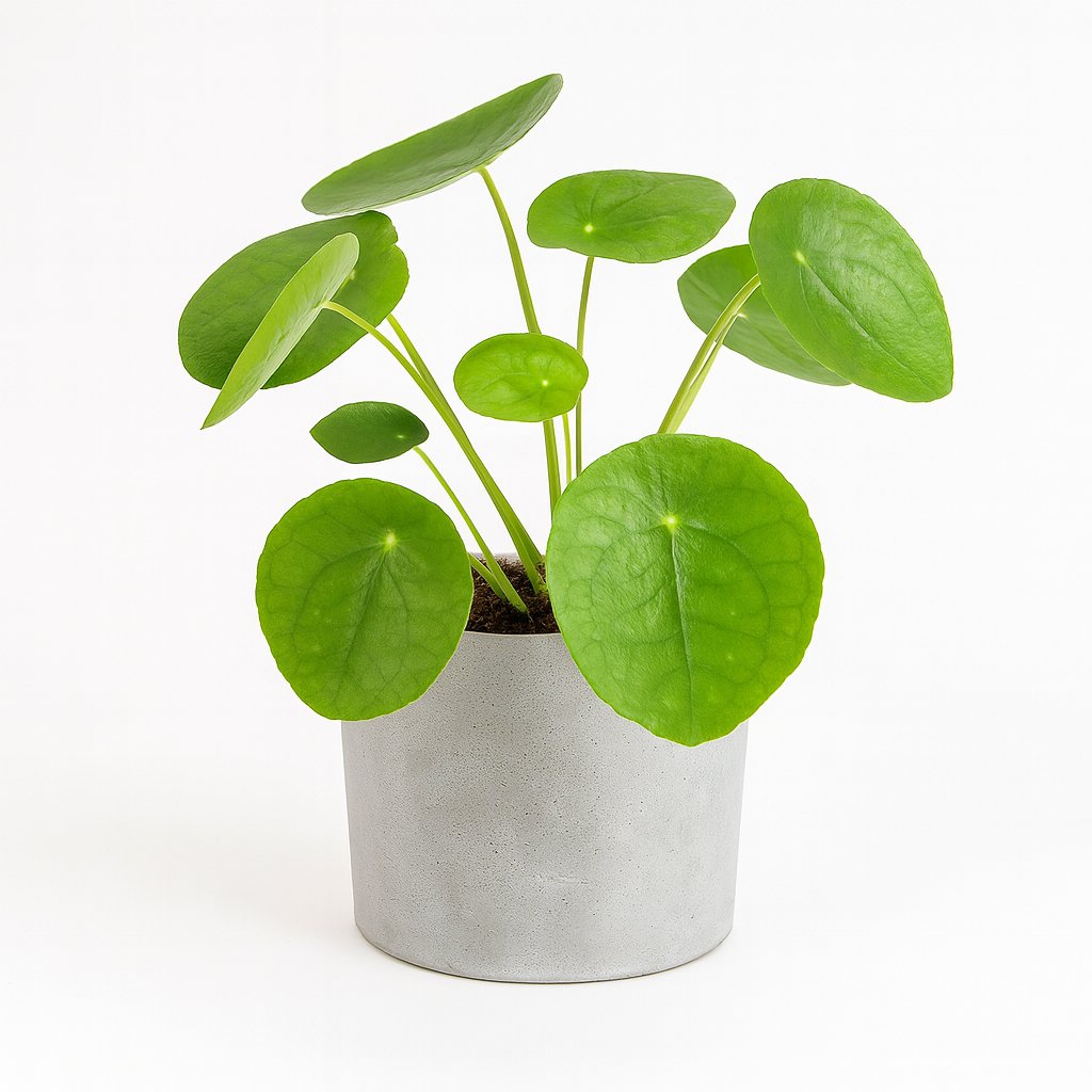 Pilea Peperomioides - 20cm in einem modernen Studio mit modernem Topf