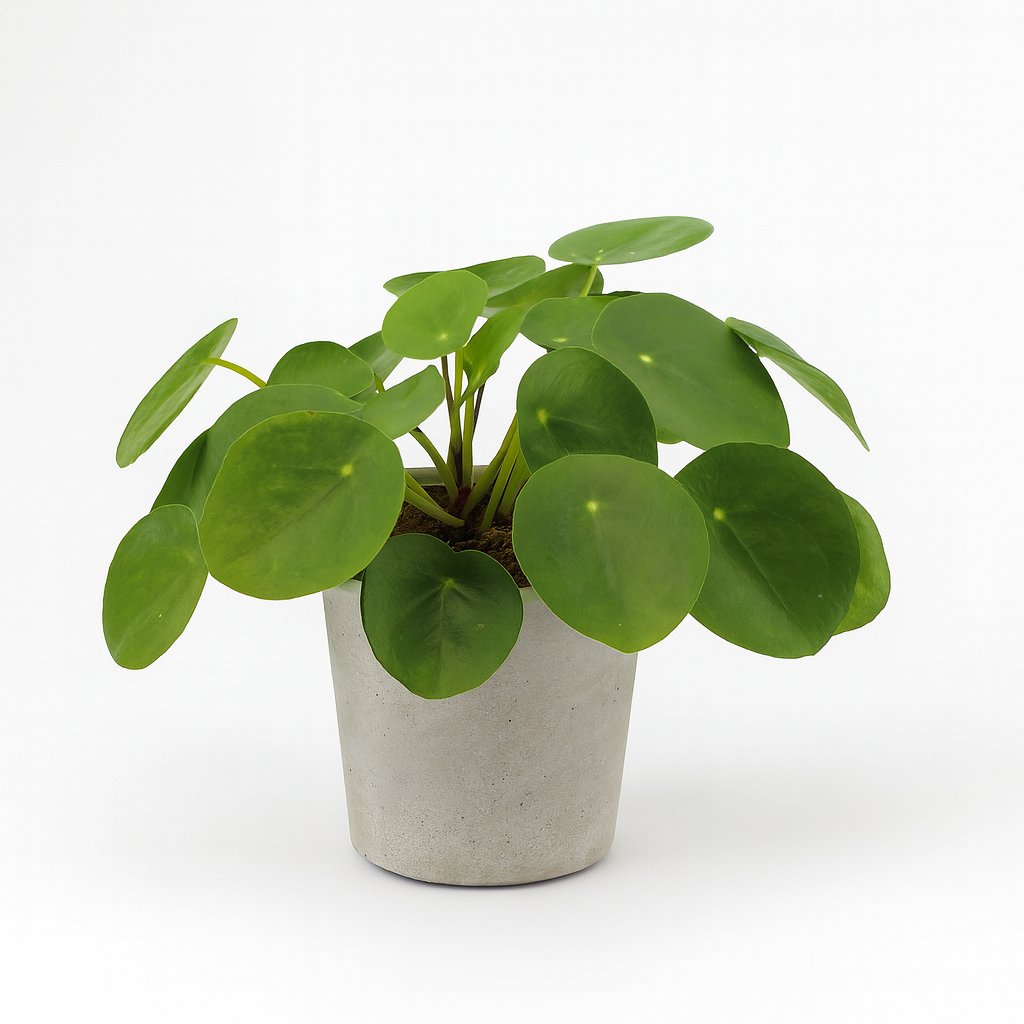 Pilea Peperomioides - 20cm in einem modernen Studio mit modernem Topf