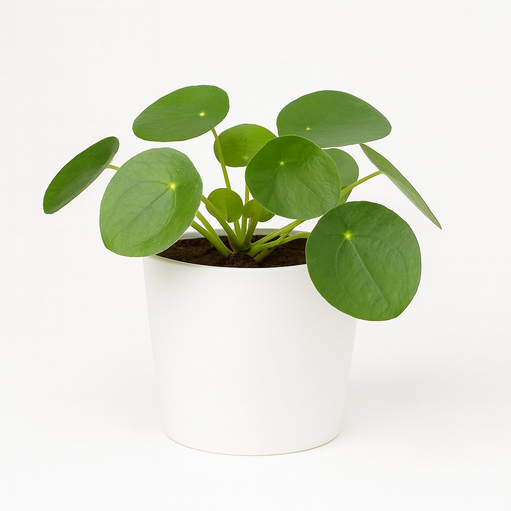 Pilea Peperomioides - 20cm in einem modernen Studio mit modernem Topf