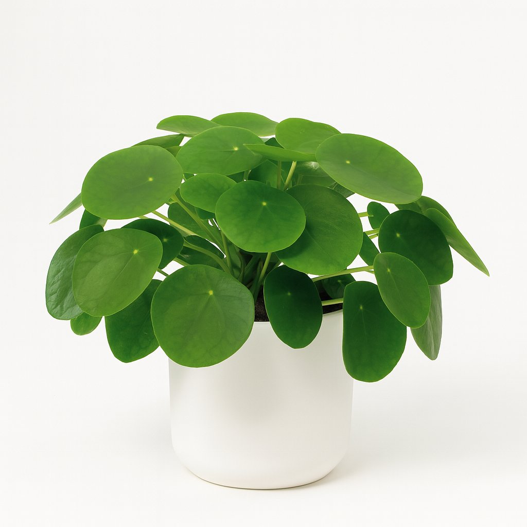 Pilea Peperomioides - 30cm in einem modernen Studio mit modernem Topf