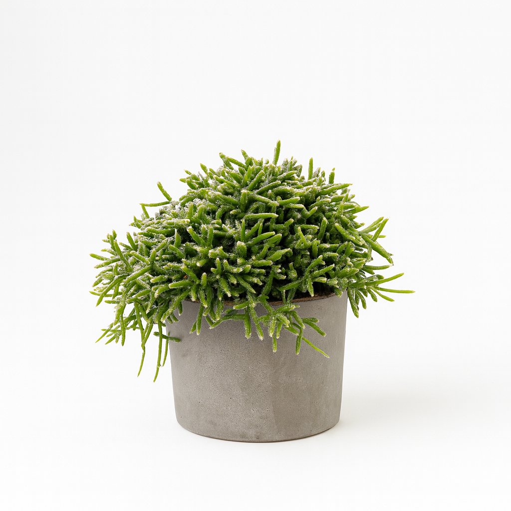 Rhipsalis Burchellii - 20cm in einem modernen Studio mit modernem Topf