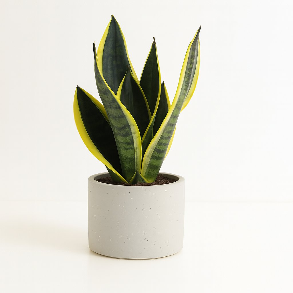 Sansevieria Futura Superba - 30cm in einem modernen Studio mit modernem Topf