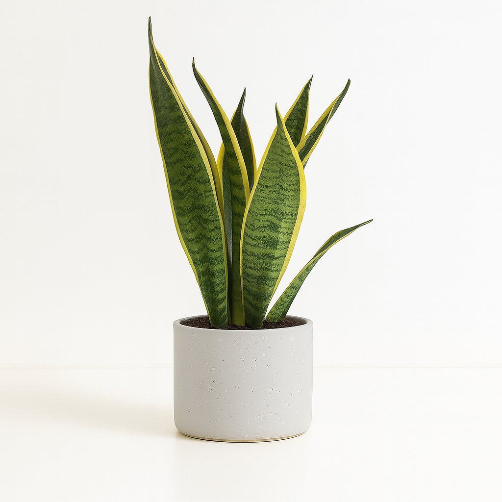 Sansevieria Laurentii - 50cm in einem modernen Studio mit modernem Topf