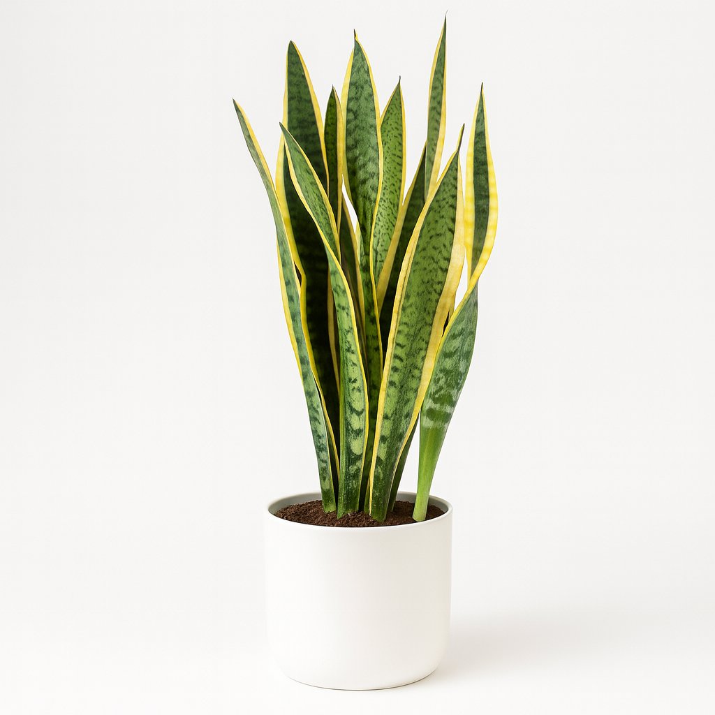 Sansevieria Laurentii - 55cm in einem modernen Studio mit modernem Topf