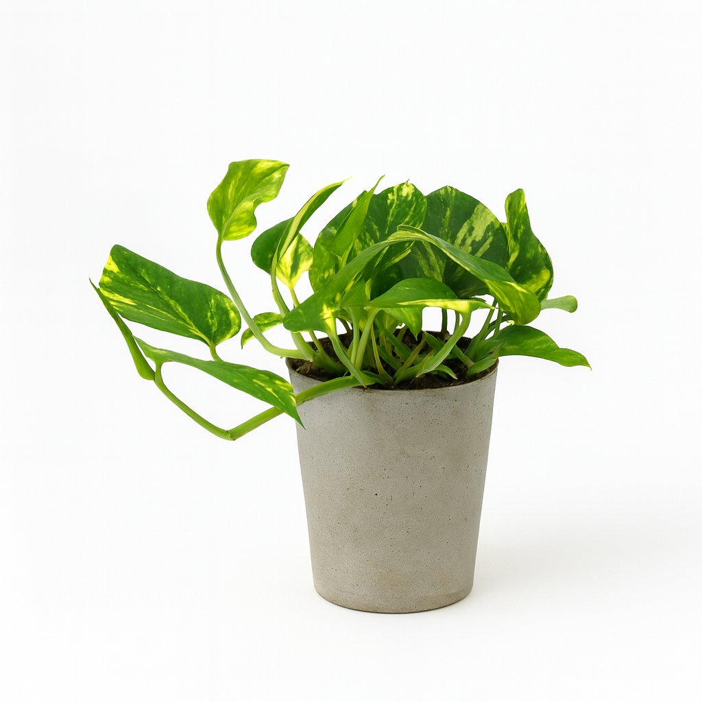 Scindapsus Njoy Gold - 25cm in einem modernen Studio mit modernem Topf