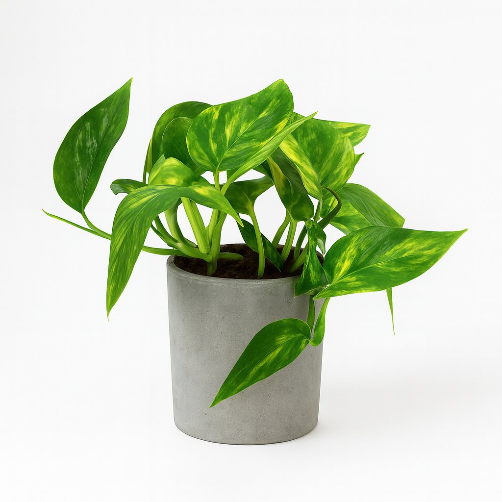 Scindapsus Pinnatum HiColor - 20cm in einem modernen Studio mit modernem Topf