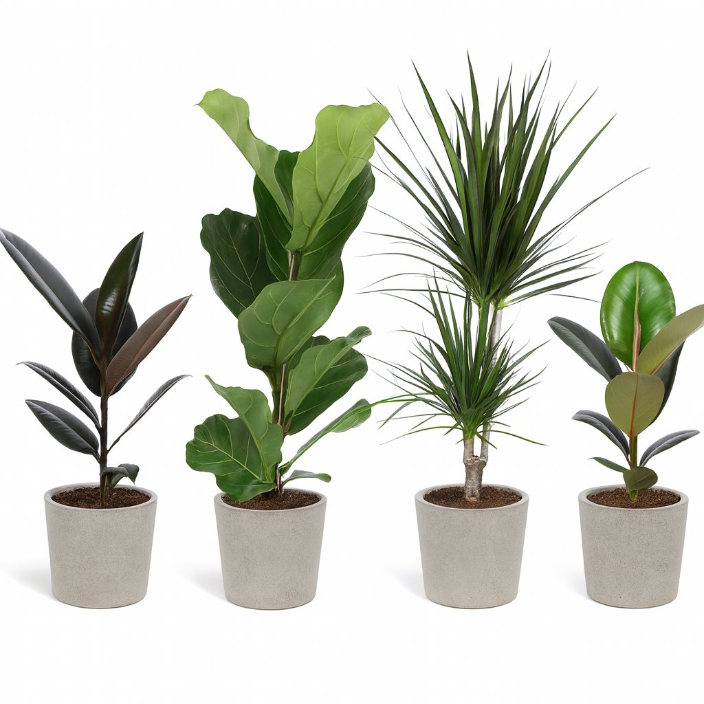 Zimmerpflanzen-Set "Ficus Vibes" - 4 Stück - 55-75cm
