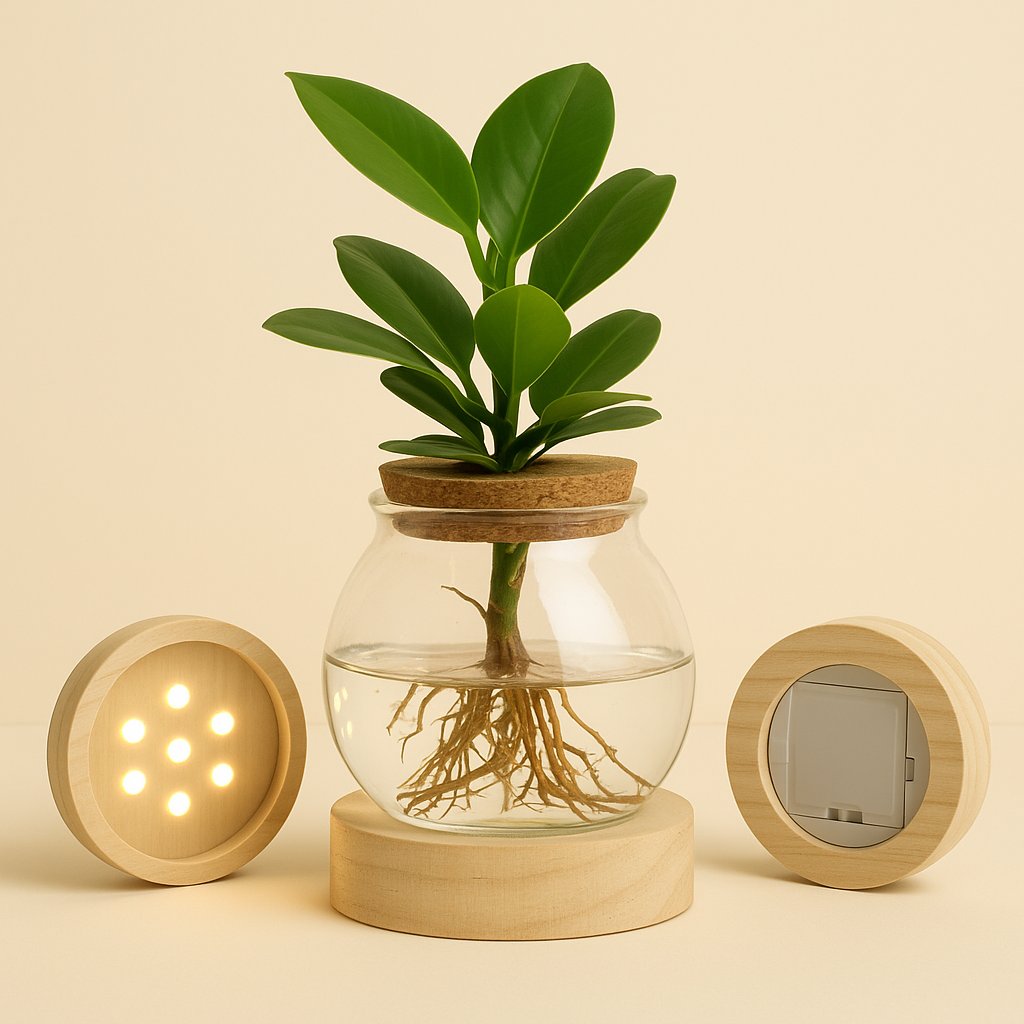 Clusia im Bowlglas mit LED - 30cm