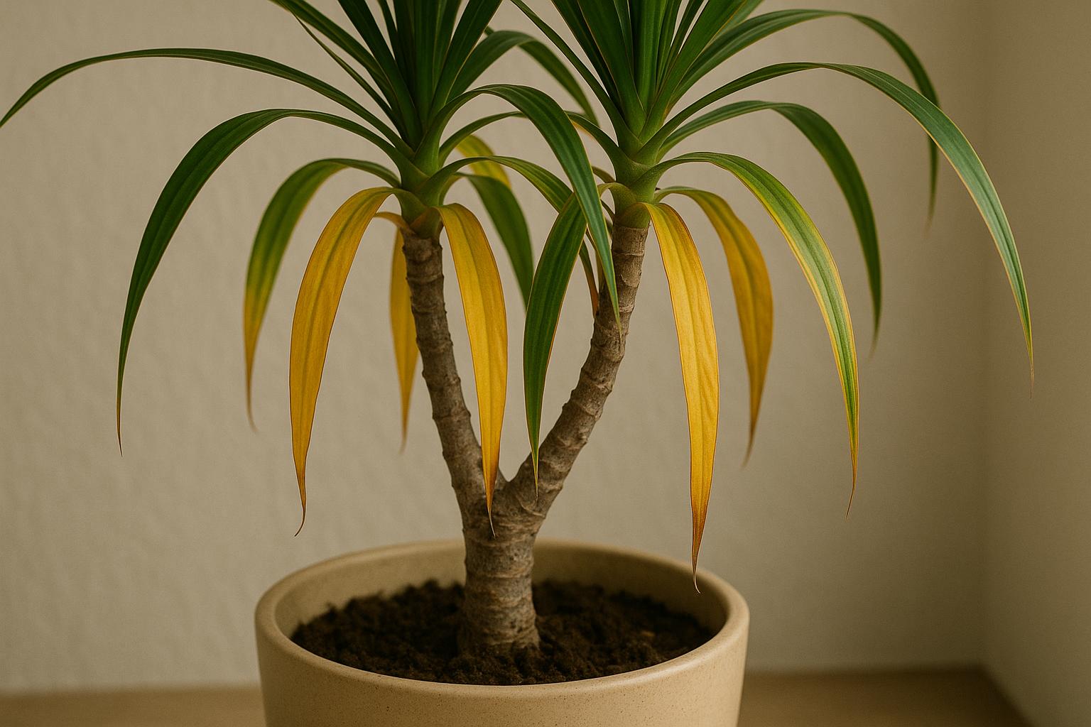 Gelbe Bltter am Drachenbaum: Was tun, wenn deine Pflanze leidet   Florage.de