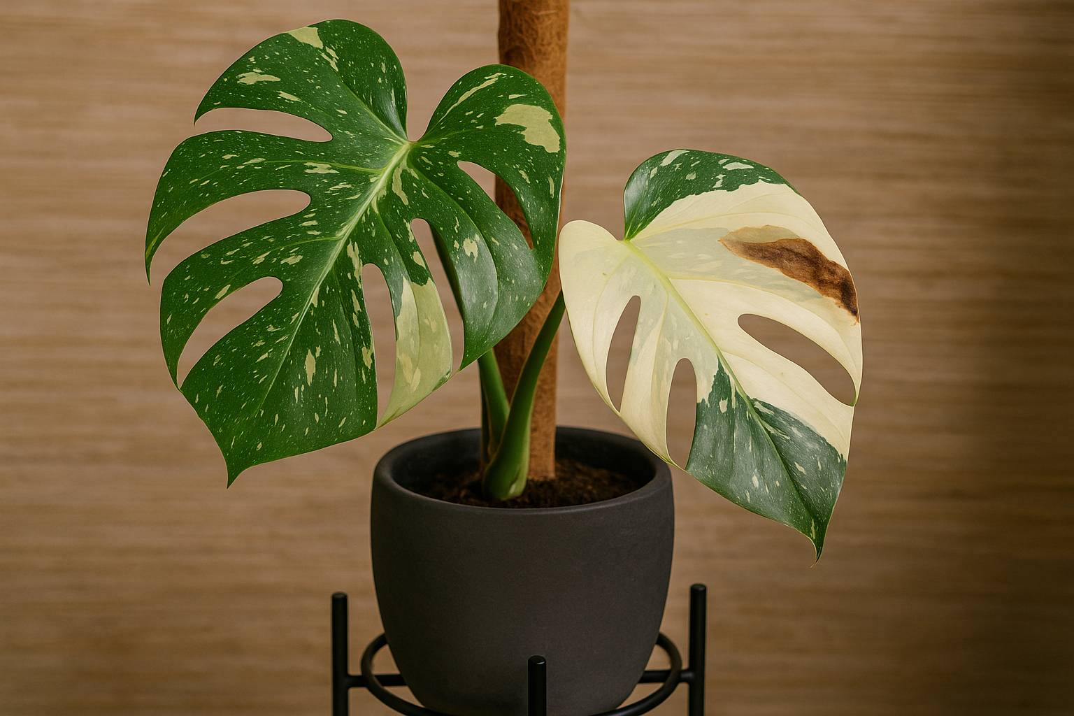 Monstera Thai Constellation: Braune Flecken erkennen & lsen  Florage.de