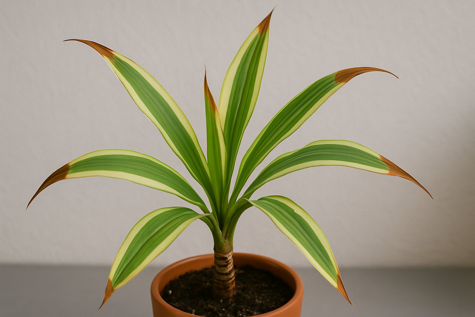 Hilfe, mein Drachenbaum hat braune Spitzen!