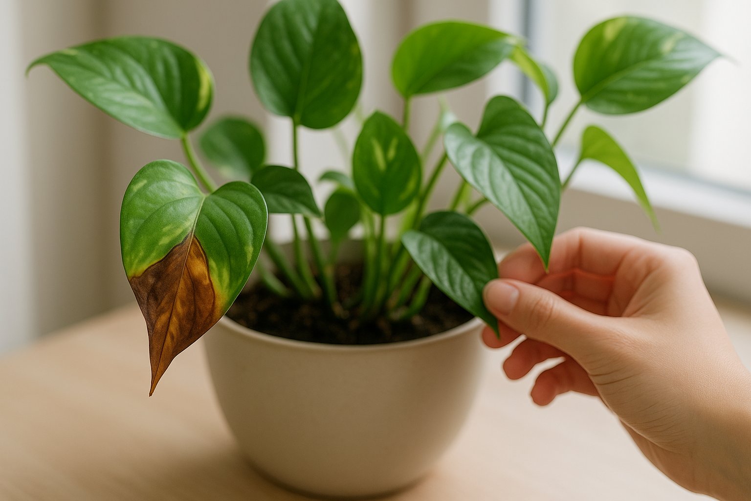 Braune Blätter bei deiner Efeutute? So bringst du sie wieder zum Strahlen