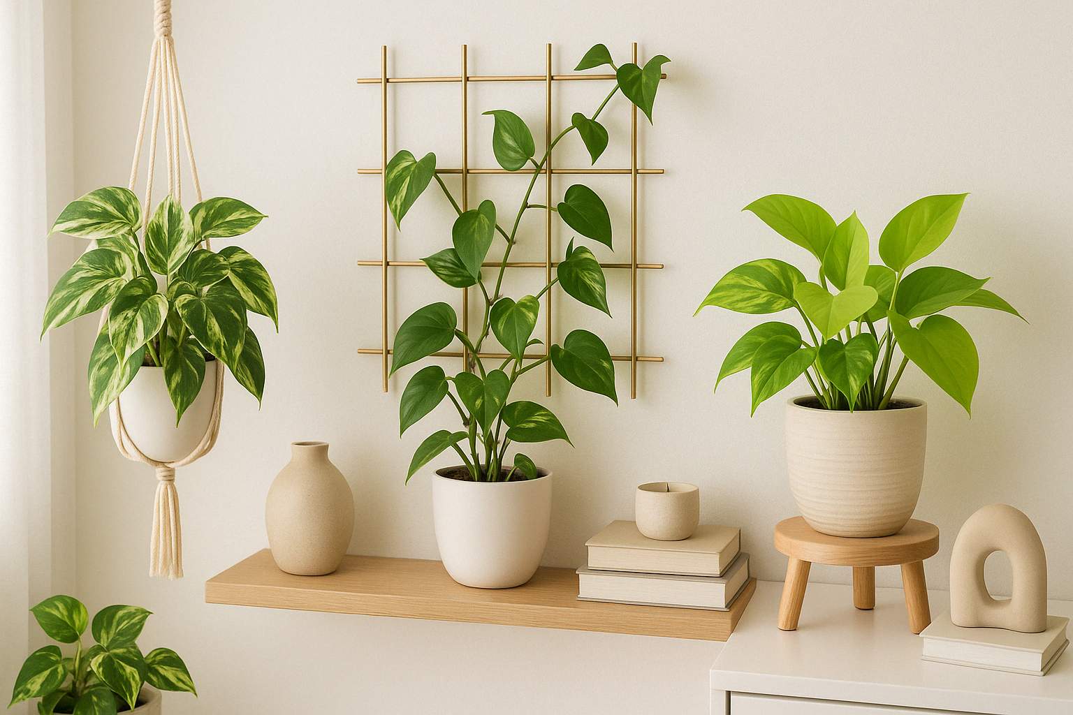 Kreative Ideen für deine Efeutute: So setzt du die Zimmerpflanze in Szene