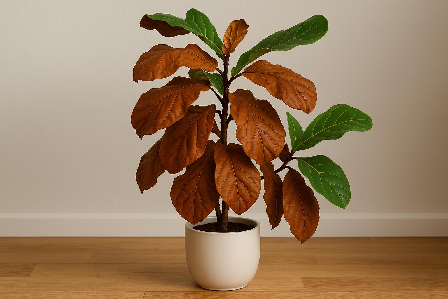 Geigenfeige mit braunen Blättern: Ursachen und Lösungen