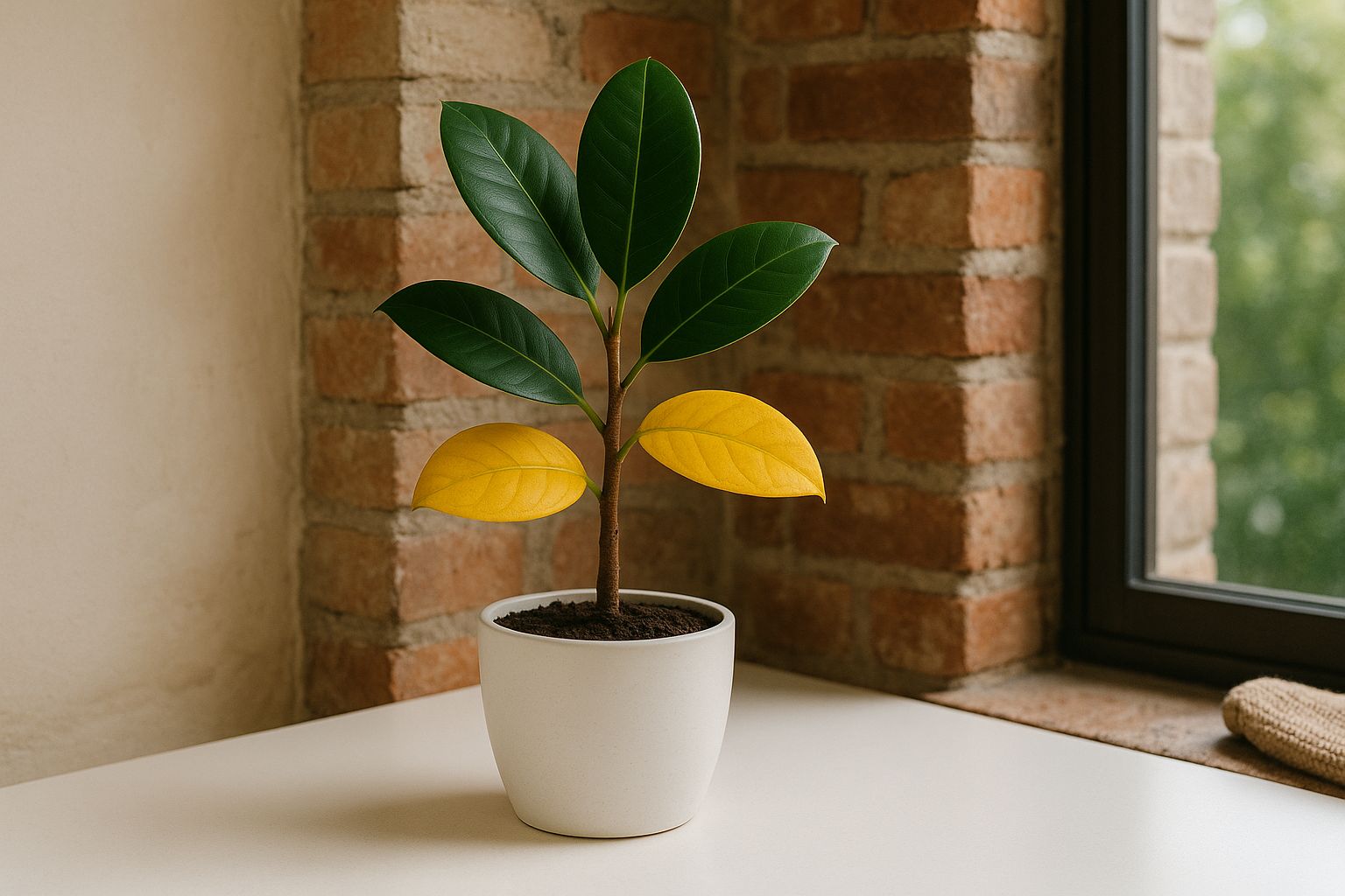 Gelbe Blätter am Gummibaum: Was tun, wenn dein Ficus leidet?