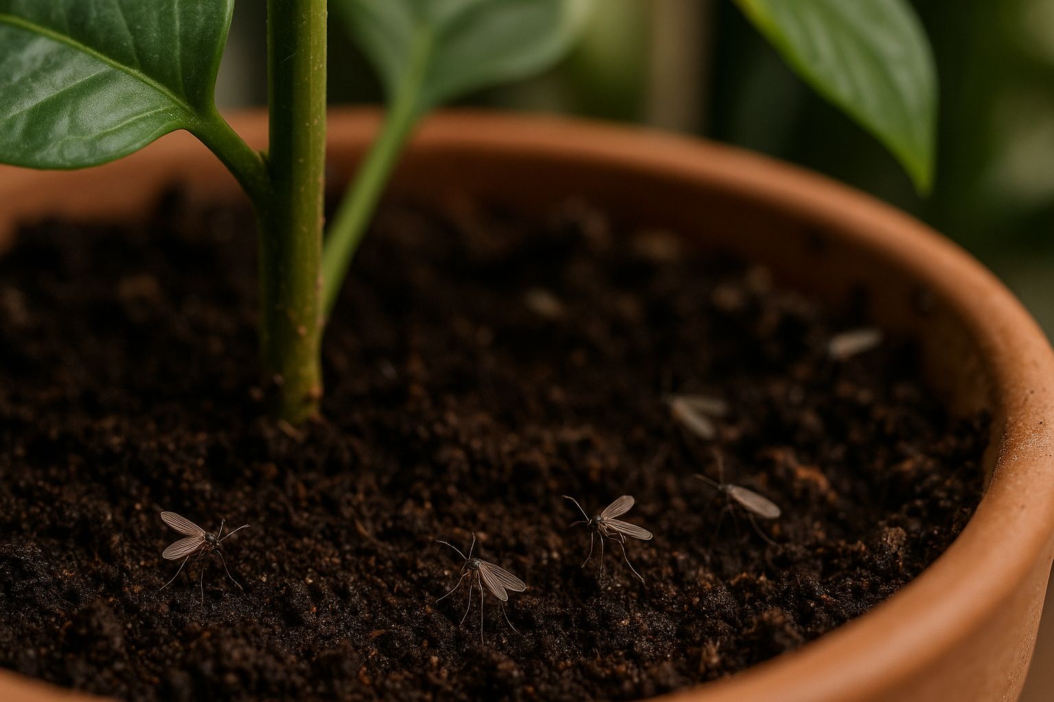 Kleine Fliegen in der Blumenerde: Was tun gegen Trauermücken?