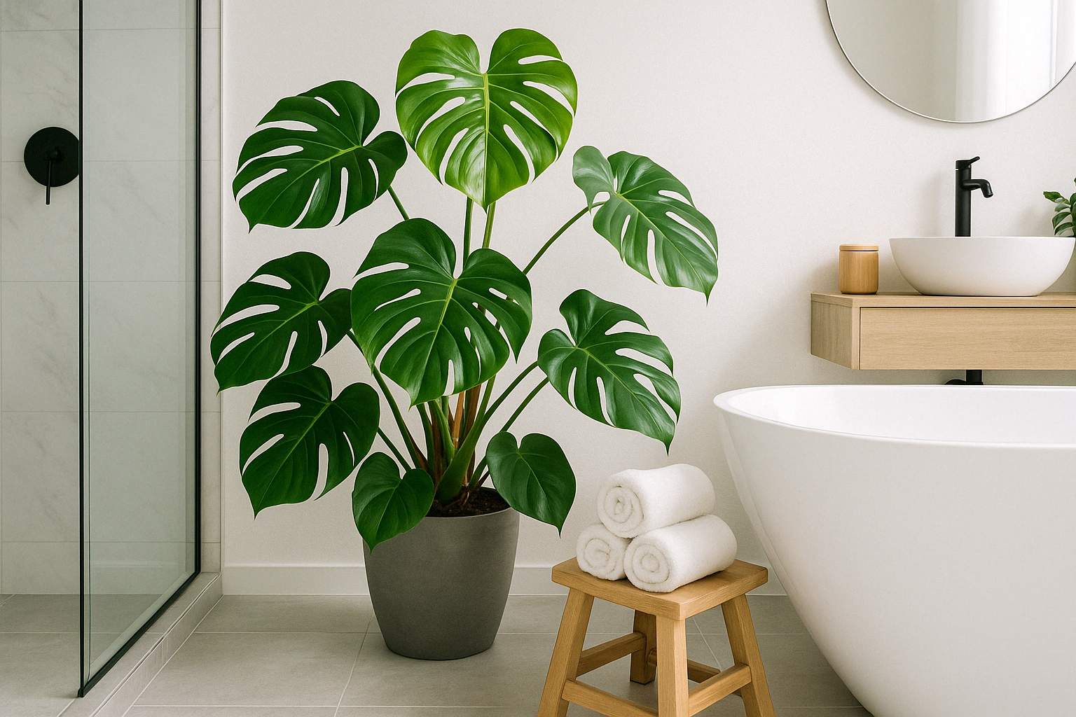 Monstera im Badezimmer: Dein tropisches Highlight