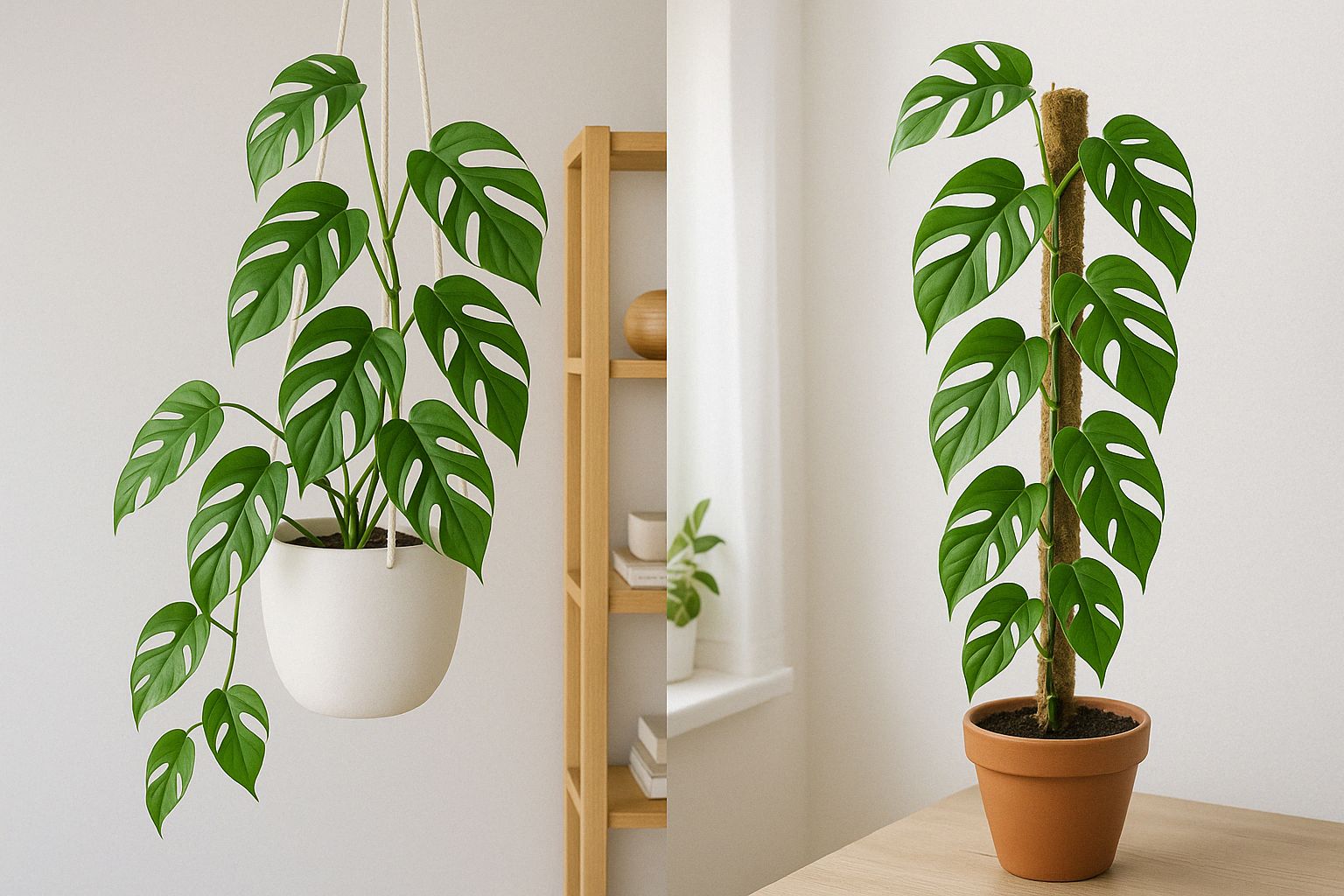 Monstera Minima hängend oder kletternd: Was ist die beste Wahl für deine Pflanze?