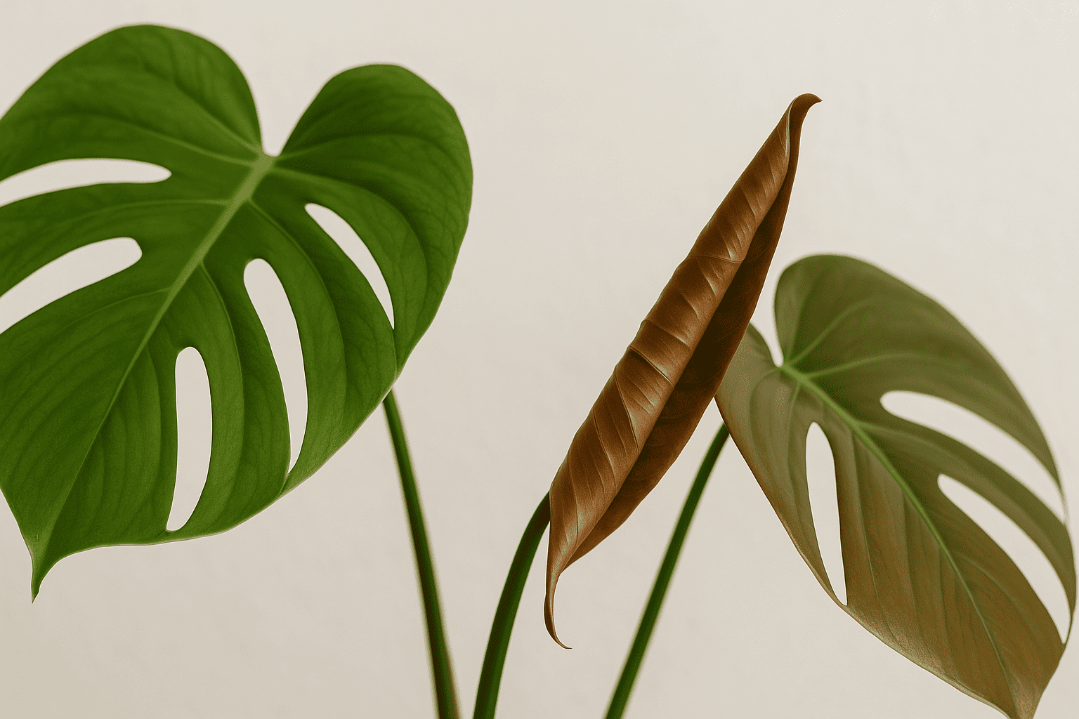 Monstera mit neuem braunem Blatt: Was tun?