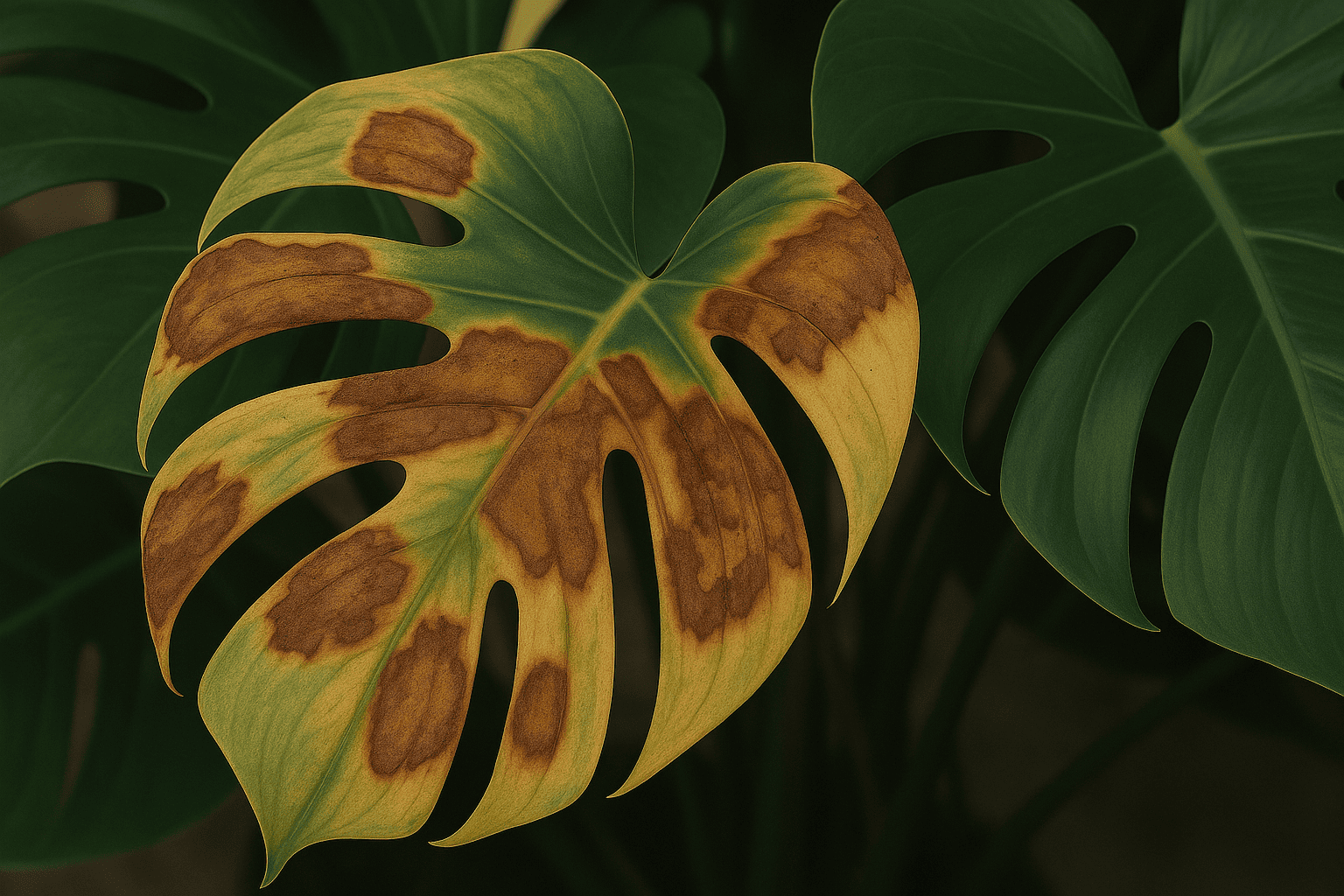 Monstera mit Sonnenbrand: Was tun, wenn die Sonne zuschlägt?