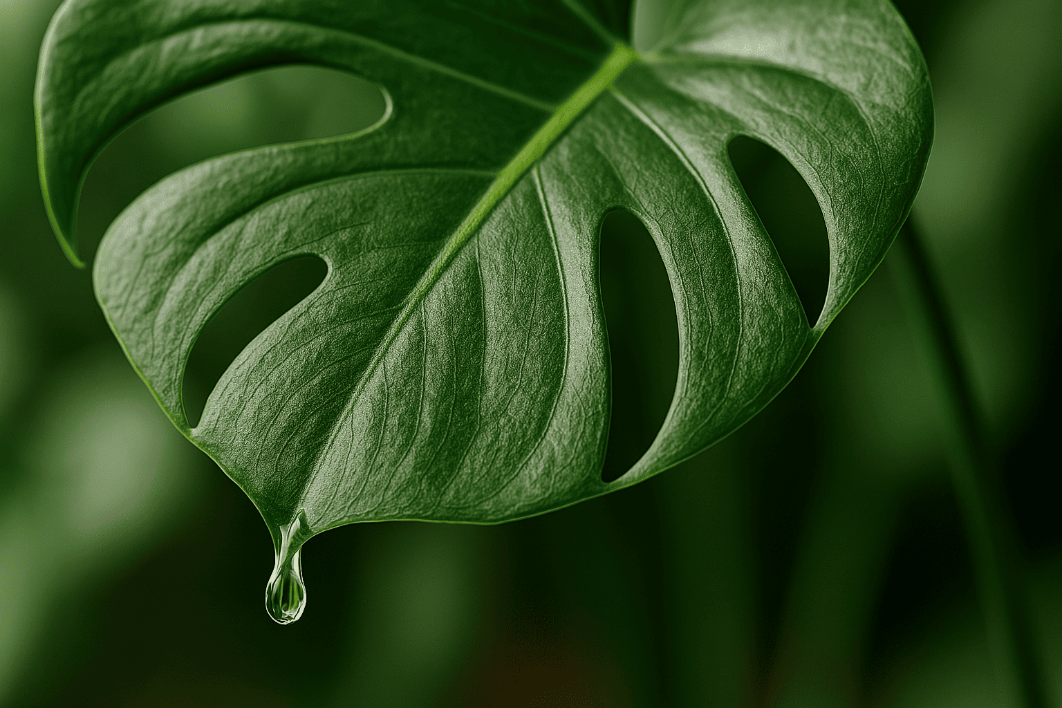 Monstera tropft